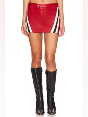 superdown
alexi faux leather moto skirt